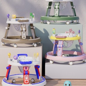 Baby walker, anti-O-leg baby, multi-function, anti-rollover stroller, baby can ride, can push, walk, starter