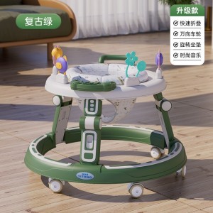 Baby walker, anti-O-leg baby, multi-function, anti-rollover stroller, baby can ride, can push, walk, starter