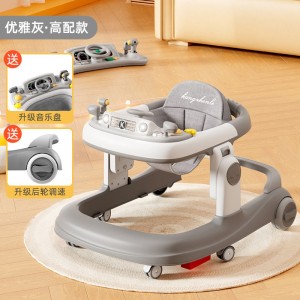 婴儿学步车防O型腿多种功能防侧翻男女宝宝助步学走路车早教玩具车