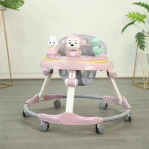 婴儿学步车可折叠防o型腿防侧翻6-7-18个月可坐防摔可调节助步车