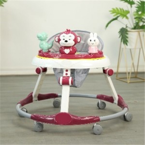 婴儿学步车可折叠防o型腿防侧翻6-7-18个月可坐防摔可调节助步车