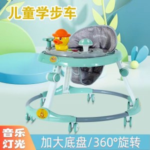 婴儿学步车防O型腿多种功能防侧翻男女孩宝宝可坐推学行助步