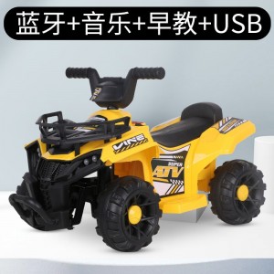 儿童电动沙滩车炫酷四轮越野车1-6岁宝宝充电遥控电动摩托车童车