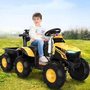 沙滩车可坐人男孩遥控越野车带斗充电玩具车网红车儿童电动拖拉机