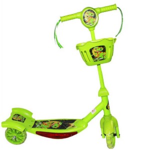 全新贴图公主/汽车/蜘蛛侠/米老鼠儿童三轮米高滑板车带灯带音乐