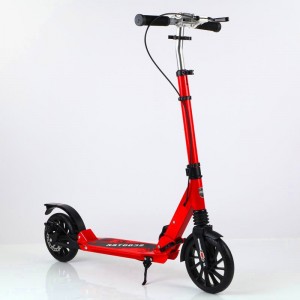 压扣手把带手刹碟刹减震滑板车 轮子高度可调节 成人铝合金滑板车