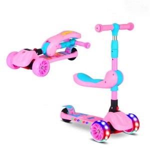 可坐二合一溜溜滑行车 悍马轮可拆卸滑板 2-6岁儿童滑板车