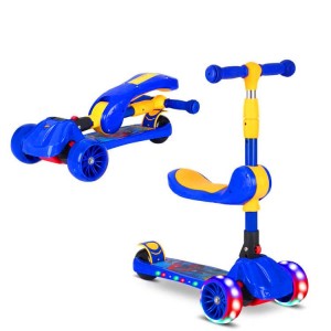 可坐二合一溜溜滑行车 悍马轮可拆卸滑板 2-6岁儿童滑板车