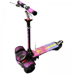 儿童4-8-12-18岁中大童男女孩滑滑踏板音乐灯光溜溜车大号滑板车