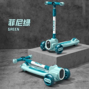 新款男女宝宝滑滑车2-8-16岁可折叠儿童闪光轮溜溜车 儿童滑板车