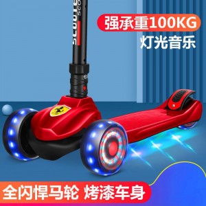2-12岁三合一女孩可坐小孩可骑宝宝单脚男孩溜溜车儿童滑板车