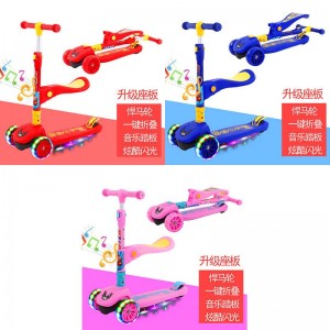 2-12岁三合一女孩可坐小孩可骑宝宝单脚男孩溜溜车儿童滑板车