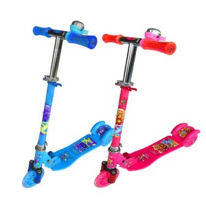 折叠小孩踏板车 闪光脚踏滑板车 三轮摇摆滑轮车