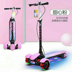 儿童滑板车大童6-8-12岁小孩单脚滑滑车折叠可发光滑滑车青少年