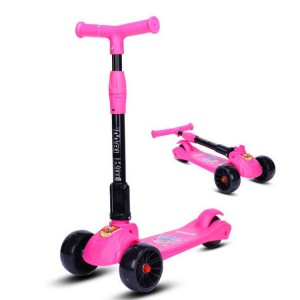 儿童滑板车溜溜车脚踏车 2-11岁可用三轮全闪滑板车