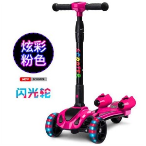 喷雾三轮闪光音乐溜溜车折叠大号男女童滑板车