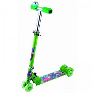 儿童滑板车 四轮踏板车可调升降便携折叠三色 时尚装