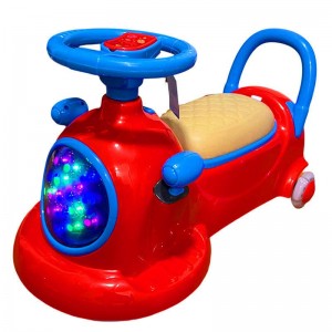 1-6岁男女宝宝新款灯光音乐防侧翻静音滑轮摇摆玩具车儿童扭扭车