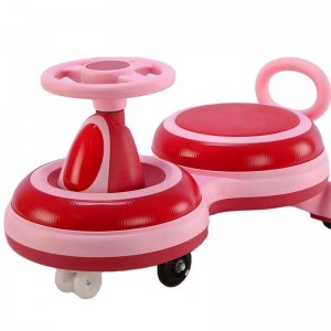 方向盘彩色摇摆车 停车场驾驶6轮PU材质 玩具儿童扭扭车