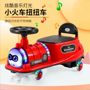 儿童扭扭车摇摆车溜溜车万向轮子静音闪光带音乐1-7岁四轮滑行车