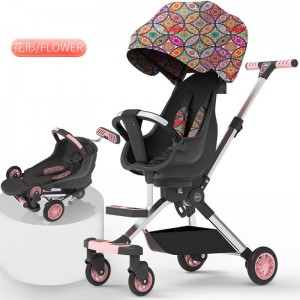 One-click folding stroller, lightweight two-way high-view dining chair, baby walking artifact for infants