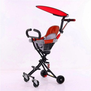 Baby sliding artifact, stroller, foldable, lightweight and easy, with shock absorption, portable shed, stroller, baby walking artifact