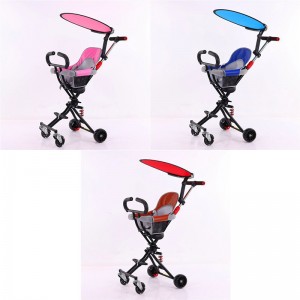 Baby sliding artifact, stroller, foldable, lightweight and easy, with shock absorption, portable shed, stroller, baby walking artifact