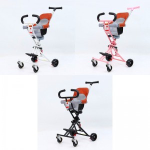 Baby sliding artifact, stroller, foldable, lightweight and easy, with shock absorption, portable shed, stroller, baby walking artifact