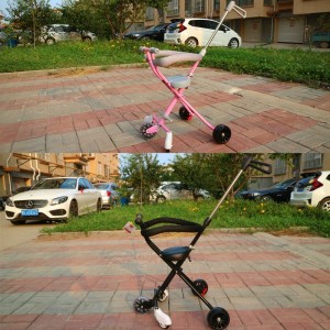 Baby sliding artifact, stroller, foldable, lightweight and easy, with shock absorption, portable shed, stroller, baby walking artifact