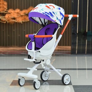 Baby walker, can lie down, foldable, rotatable, two-way baby, high landscape, lightweight baby stroller, children&#039;s roll-away artifact
