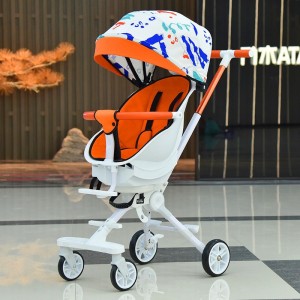 Baby walker, can lie down, foldable, rotatable, two-way baby, high landscape, lightweight baby stroller, children&#039;s roll-away artifact