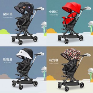 Baby walker, can lie down, foldable, rotatable, two-way baby, high landscape, lightweight baby stroller, children&#039;s roll-away artifact