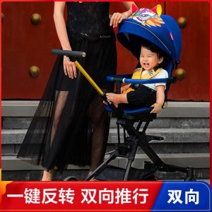 双向溜娃折叠婴儿推车轻便可坐可躺宝宝儿童高景观遛娃车