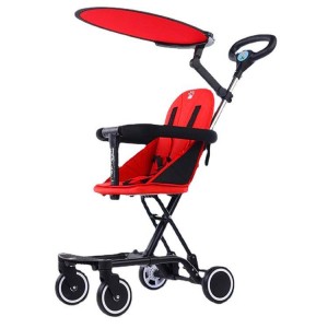 新款儿童四轮推车,遛娃高景观婴儿溜娃推车,可折叠带遮阳棚