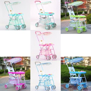 婴儿推车轻便携儿童折叠四轮手推车宝宝简易透气夏季防竹藤伞车