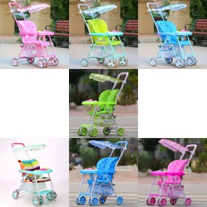 婴儿推车轻便携儿童折叠四轮手推车宝宝简易透气夏季防竹藤伞车