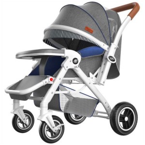 Baby stroller, can sit and lie down, lightweight and foldable, four-wheel suspension, newborn stroller, baby stroller