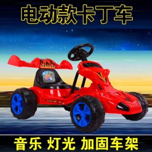 儿童卡丁车电动四轮漂移车卡丁电动儿童卡丁车音乐款卡丁车厂