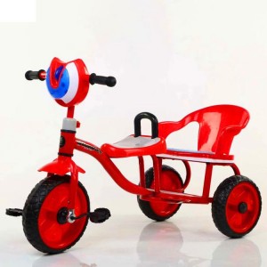 儿童三轮车 双座三轮车与后踏板 3轮儿童平衡自行车与踏板