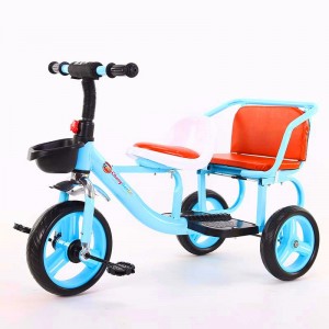 新款男女宝宝带斗脚踏童车 儿童三轮车 儿童双人三轮脚踏车