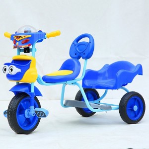 脚蹬车自行车儿童双人三轮车可坐可骑男女童车儿童三轮车