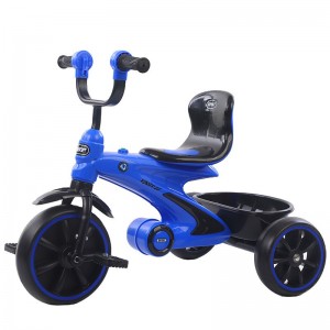 带灯光音乐脚踏车免充气轮1/3/5岁宝宝推车自行车 儿童三轮车