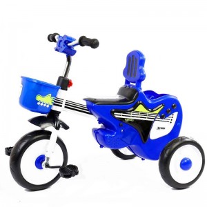 新款脚踏车2-6岁小孩三轮车童车防侧翻脚蹬车灯光音乐儿童三轮车