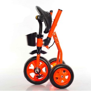 三轮钢制儿童三轮车 便于存放儿童三轮自行车 儿童折叠三轮车