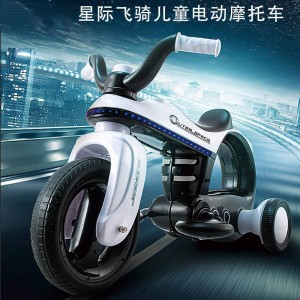 Children&#039;s three-wheeled electric bike, motorcycle, 3-6 year old, male and female babies, can ride, rechargeable battery car, toy stroller