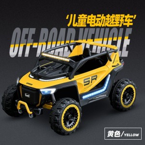 加大号儿童电动车四驱动全地形UTV越野车双座可坐两人带摇摆童车