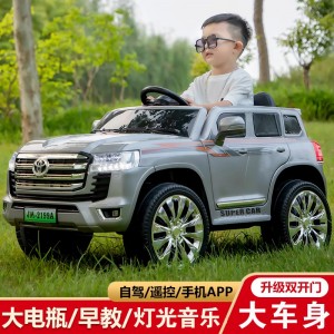 新款儿童电动越野汽车丰田酷路泽四轮遥控大电瓶可坐人男女宝宝车
