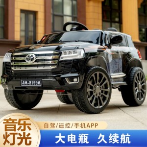 新款儿童电动越野汽车丰田酷路泽四轮遥控大电瓶可坐人男女宝宝车