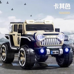 新款儿童电动车四轮越野汽车四驱动力遥控摇摆多种功能可坐人玩具车