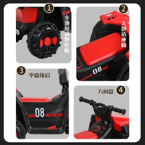 儿童电动车四轮沙滩车可坐人2-6岁宝宝充电款童车灯光音乐摩托车